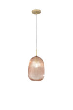 DUKE sospensione a Led(E27) In Vetro disponibile in due colori: Ambra e Grigio - immagine 4