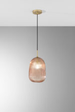 DUKE sospensione a Led(E27) In Vetro disponibile in due colori: Ambra e Grigio - immagine 6