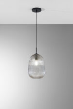 DUKE sospensione a Led(E27) In Vetro disponibile in due colori: Ambra e Grigio - immagine 3