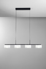 EMILY Lampadario a Sospensione 4 luci 200 cm In Vetro - immagine 4