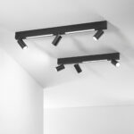ORIENTED Plafoniera CCT 2 Luci 8W e 3 Portalampada Led(GU10) 90 cm in Metallo - immagine 2