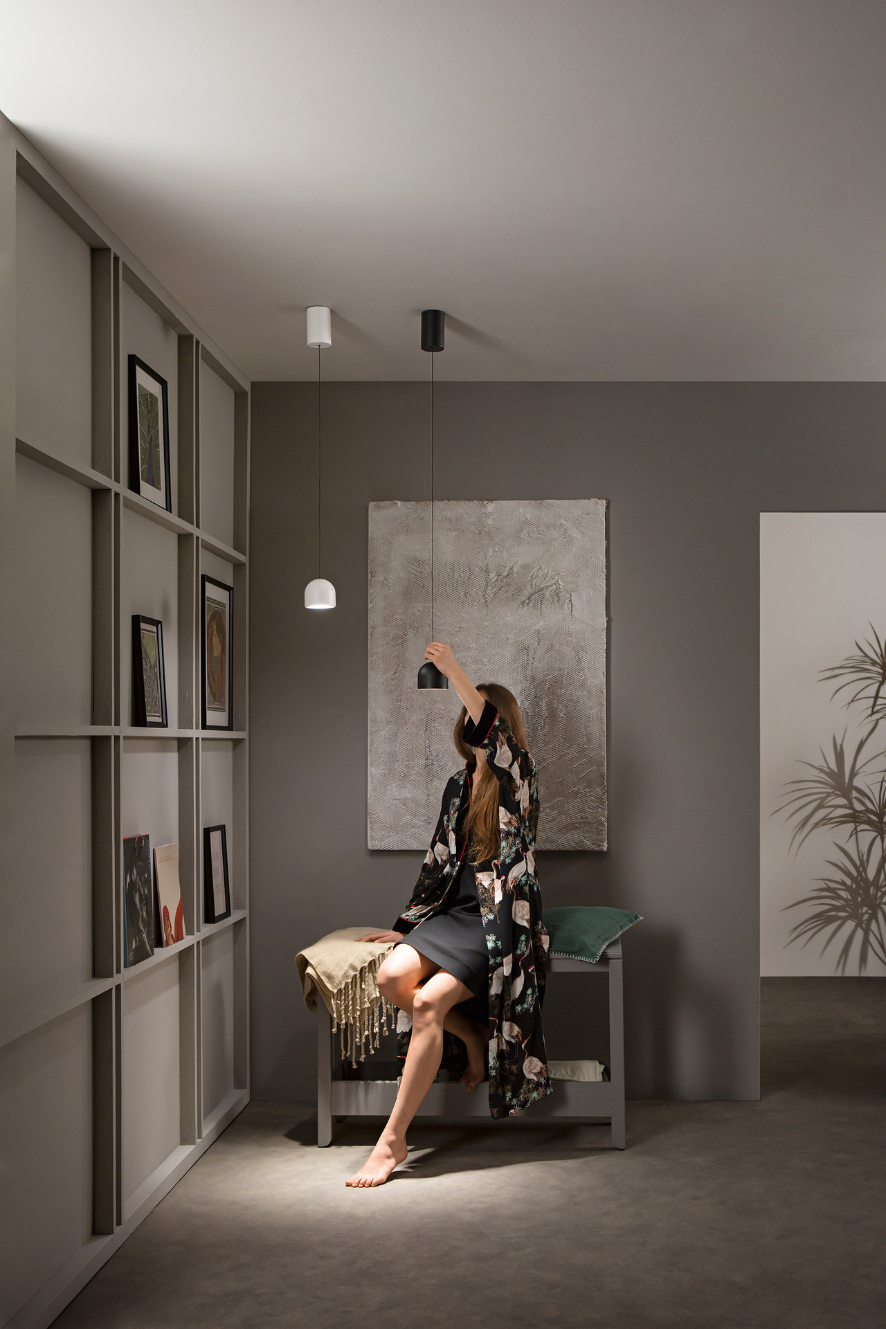 LEDYOYOS1NER_S1BCO_A__52418 YOYO Sospensione Regolabile In Metallo disponibile in bianco e nero - immagine 1