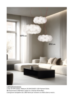 C'EST LA VIE Sospensione di Slamp bianca 70 cm LED 4 x 12W E27 - immagine 2