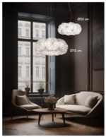 C'EST LA VIE Sospensione di Slamp bianca 70 cm LED 4 x 12W E27 - immagine 4