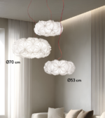 C'EST LA VIE Sospensione di Slamp bianca 70 cm LED 4 x 12W E27 - immagine 8