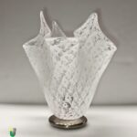 Macramè di La Murrina lampada da tavolo vetro Murano bianco, base nickel  1 luce E.14