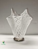 Macramè di La Murrina lampada da tavolo vetro Murano bianco, base nickel  1 luce E.14