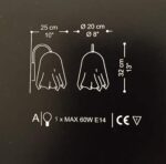 Macramè di La Murrina lampada da parete vetro Murano azzurro 1 luce E.14 - immagine 2