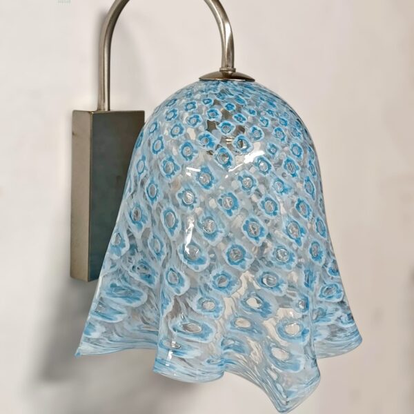 Macramè di La Murrina lampada da parete vetro Murano azzurro 1 luce E.14