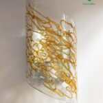 697 Applique di la Murrina decoro grafito-topazio 1 x E27