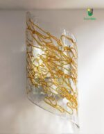 697 Applique di la Murrina decoro grafito-topazio 1 x E27