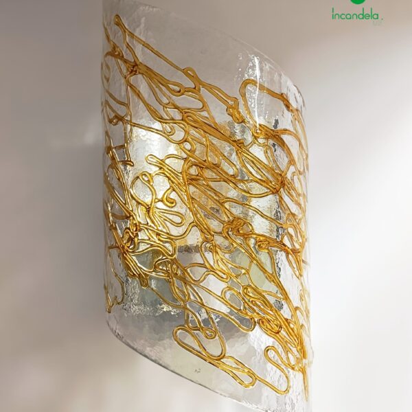 697 Applique di la Murrina decoro grafito-topazio 1 x E27