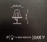 Solo vetro per 655 Lume di La Murrina decoro grafito Topazio - immagine 3