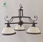 RG 9205 Lampadario di Falb 3 Luci E27 in ferro forgiato e vetro - immagine 4