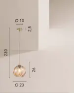 Majesty Sospensione Pendente ø23 cm colore Ambra - immagine 5