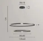 CLARKE Lampadario sospensione di Faneurope Led 120 cm 88w In Alluminio - immagine 5