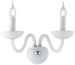 ALFIERE Applique 2 Luci Led (E14) 37 cm In Vetro disponibile in due colori