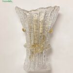 27/APP applique di Italamp in vetro graniglia e fiocco oro - mont. oro