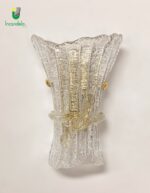 27/APP applique di Italamp in vetro graniglia e fiocco oro - mont. oro