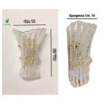 27/APP applique di Italamp in vetro graniglia e fiocco oro - mont. oro - immagine 2