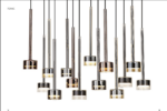 TONIC SOSPENSIONE MULTIPLA CON BASE ROTONDA DI MANTRA A 8 LUCI IN VETRO - immagine 3