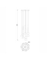 TONIC SOSPENSIONE MULTIPLA CON BASE ROTONDA DI MANTRA A 8 LUCI IN VETRO - immagine 6