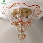 Violetta Plafoniera di La Murrina ø50 cm decoro rosa-oro