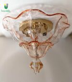 Violetta Plafoniera di La Murrina ø50 cm decoro rosa-oro