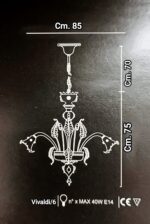 VIVALDI/6 Lampadario di La Murrina in cristallo oro - immagine 4