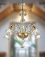 ALBINONI S5 Luci Lampadario di La Murrina in cristallo oro - immagine 3