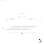 BOW PLAFONIERA 80cm 36W 3000K-4000K disponibile in due colori - immagine 6