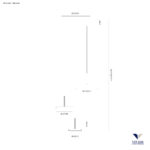 MYSTERY SOSPENSIONE 3 LUCI NERO 45W 3000K-4000K - immagine 2