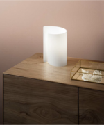 IMAGINE Lampada da tavolo in vetro bianco