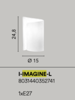 IMAGINE Lampada da tavolo in vetro bianco - immagine 2