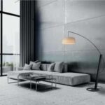 Ricca Piantana di Mantra disponibile in due finiture di paralumi - immagine 5