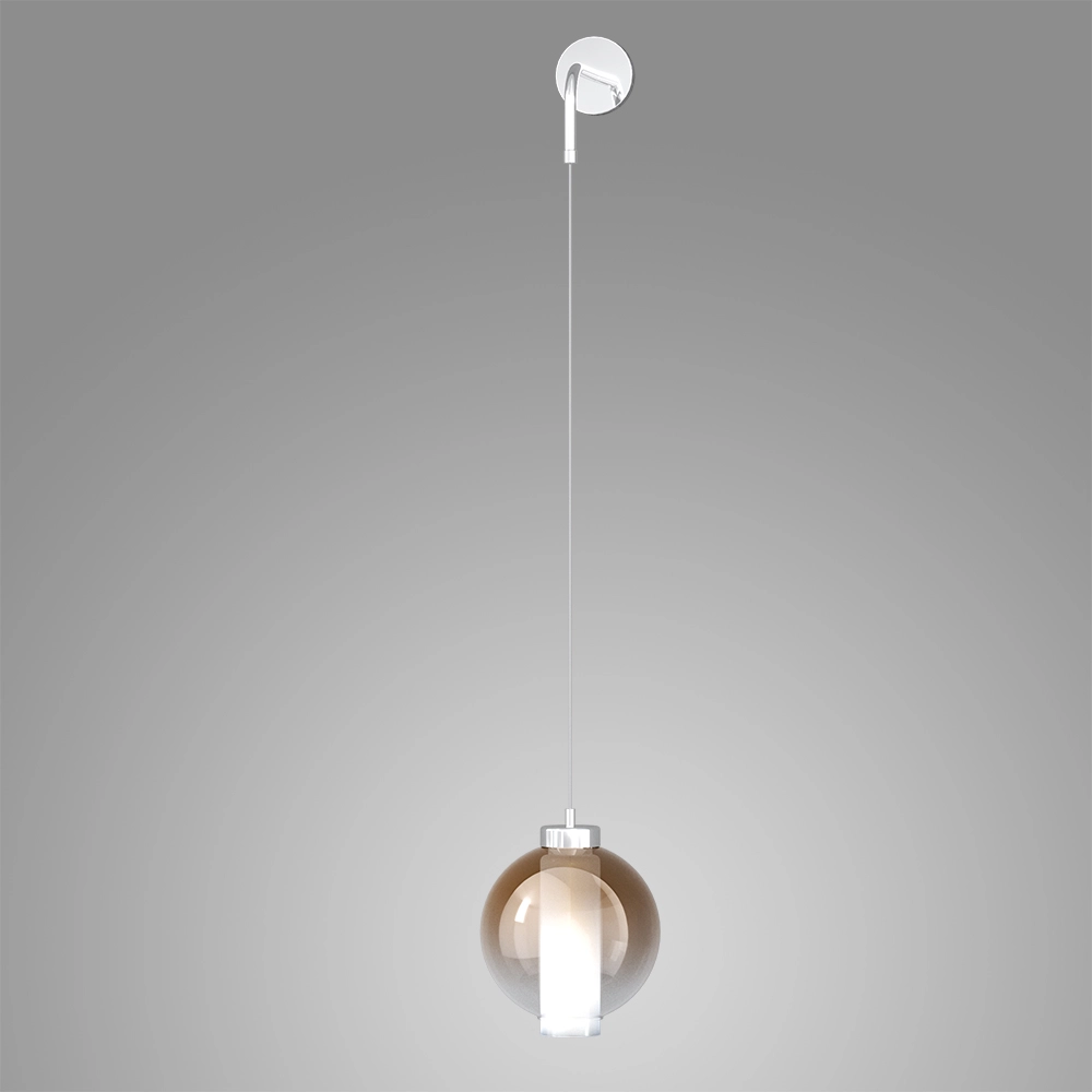 applique-a-calata-moderna-vetro-wax-top-light-1215CRA-BR-1 WAX 1215 Applique TOP LIGHT in Metallo Vetro 1 Luce disponibile in diverse finiture e colori - immagine 1