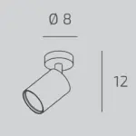 KORA 1208/1 Faretto Orientabile TOP LIGHT – disponibile in tre colori - immagine 3