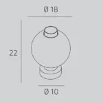 WAX 1215 Lampada da Tavolo di TOP LIGHT in Metallo Vetro 1 Luce disponibile in diverse finiture e colori - immagine 4
