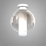 WAX 1215 Plafoniera TOP LIGHT in Metallo Vetro 1 Luce disponibile in diverse finiture e colori
