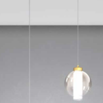WAX 1215/S2 S Lampada a Sospensione Decentrato TOP LIGHT Metallo Vetro 2 Luci disponibile in diverse finiture e colori