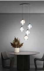 WAX 1215/S3 T Lampada a Sospensione TOP LIGHT Metallo Vetro 3 Luci disponibile in diverse finiture e colori - immagine 5