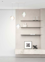 WAX 1215 Lampadario TOP LIGHT – Metallo Vetro 3 Luci L. 68×18 disponibile in vari colori e finiture