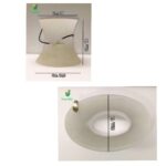 Lola Solo vetro di Lipparini colore bianco scavo - montatura antracite e argento - immagine 2