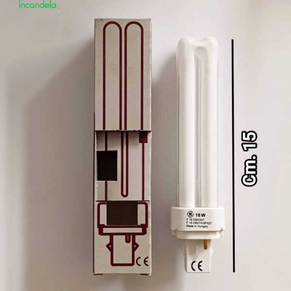 Lampadina fluorescente 18W attacco G24d 2 PIN 2700K