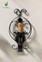 702 Applique nero-argento di Artelux 1 Luce E14 - immagine 3