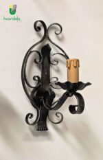 702 Applique nero-argento di Artelux 1 Luce E14