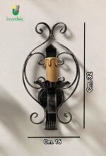 702 Applique nero-argento di Artelux 1 Luce E14 - immagine 2