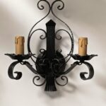 702 Applique di Artelux a nero argento 2 Luci E14