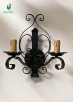 702 Applique di Artelux a nero argento 2 Luci E14