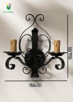 702 Applique di Artelux a nero argento 2 Luci E14 - immagine 2